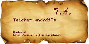 Teicher András névjegykártya